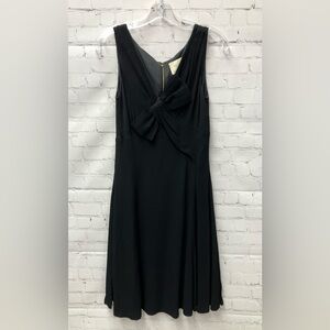 Kate Spade Silver Lining Black Sleeveless Bow Front Dress Size 4